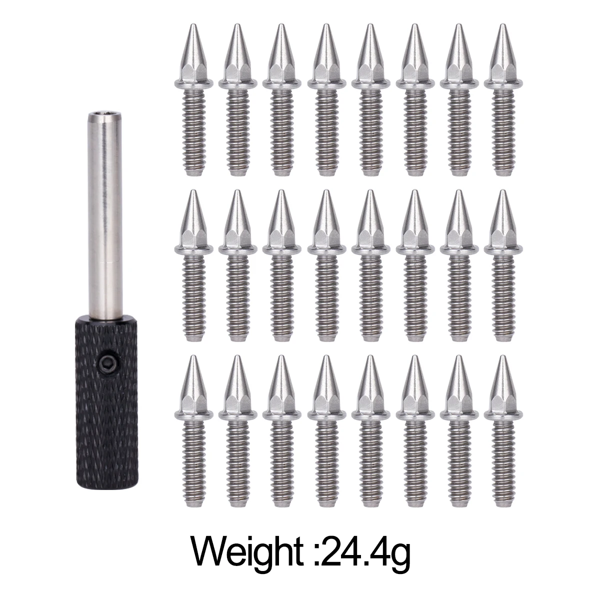 24pcs Hex Socket Screws for 1/10 1/8 Scale RC Crawler - Spiked Hexagon Bolts with Screwdriver (Fit SCX10, D90, TRX4)