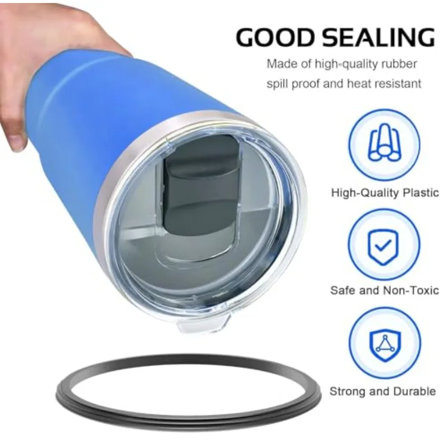 2 عبوة من أغطية بهلوان مغناطيسية سعة 30 أونصة للاستبدال مناسبة لـ Rambler 30 32 أونصة بهلوان 14 أونصة كوب 35 أونصة كوب من القش Spill Proo