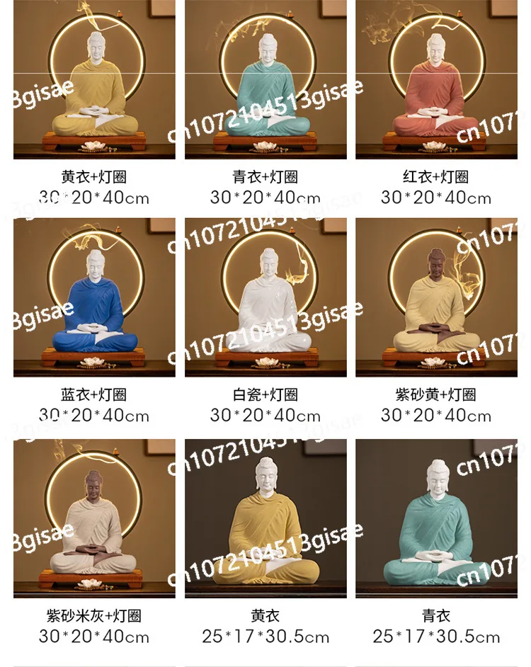 

Creative Sakyamuni Home Decoration Crafts, New Chinese Zen Style Ceramic Buddha Decoration