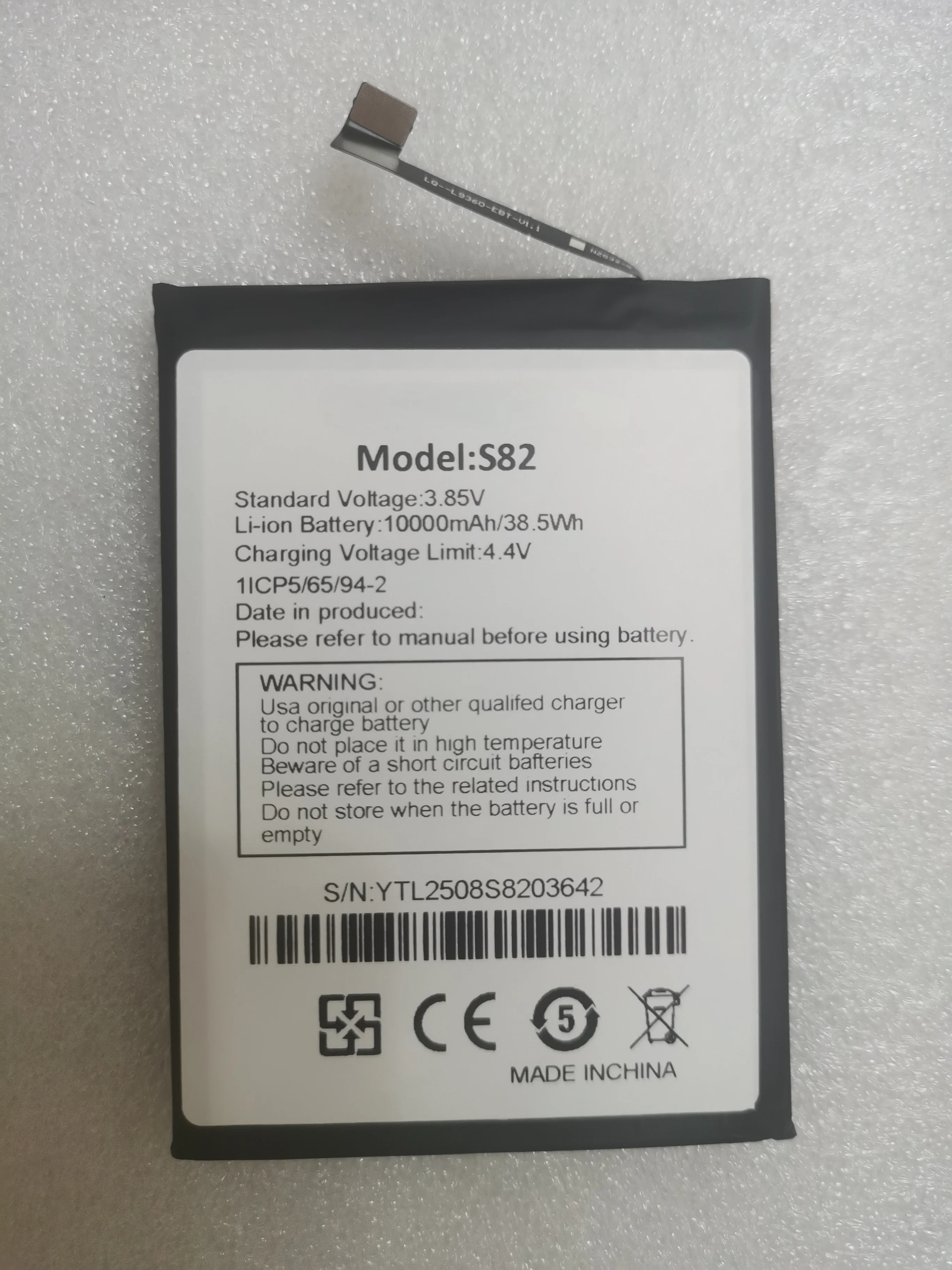 New External Battery for Oukitel K15 Plus, Mobile Phone Battery, 3.85V, 10000mAh, S82