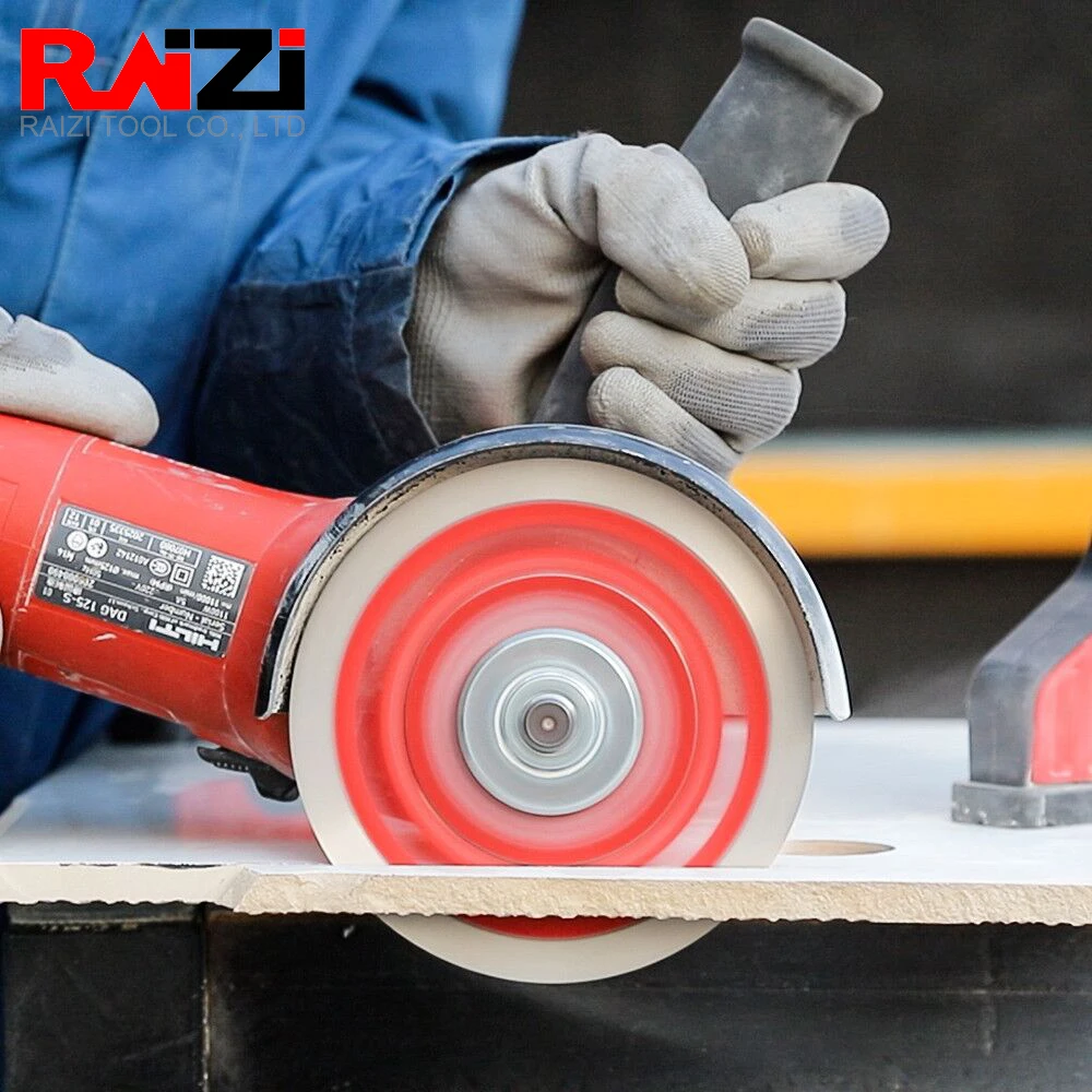 Disco da taglio diamantato Raizi per piastrelle ceramica porcellana sinterizzata 115/125mm lama per sega a secco disco da taglio a secco strumento per piastrelle