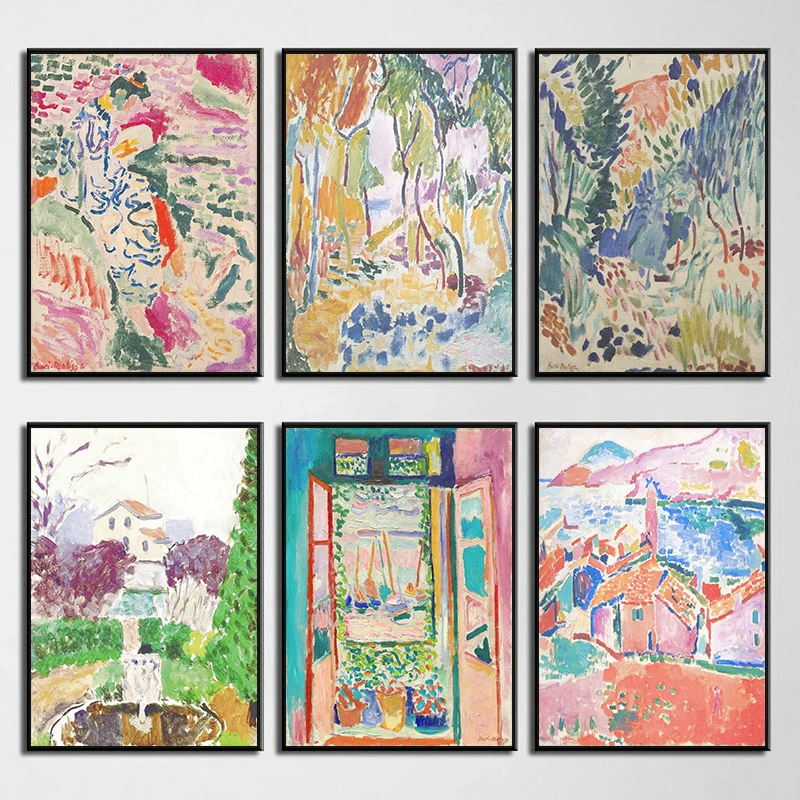 Henri Matisse Exhibition Abstract Colorful Landscape Posters Prints Canvas Painting Wall Art Pictures for Living Room Home De
