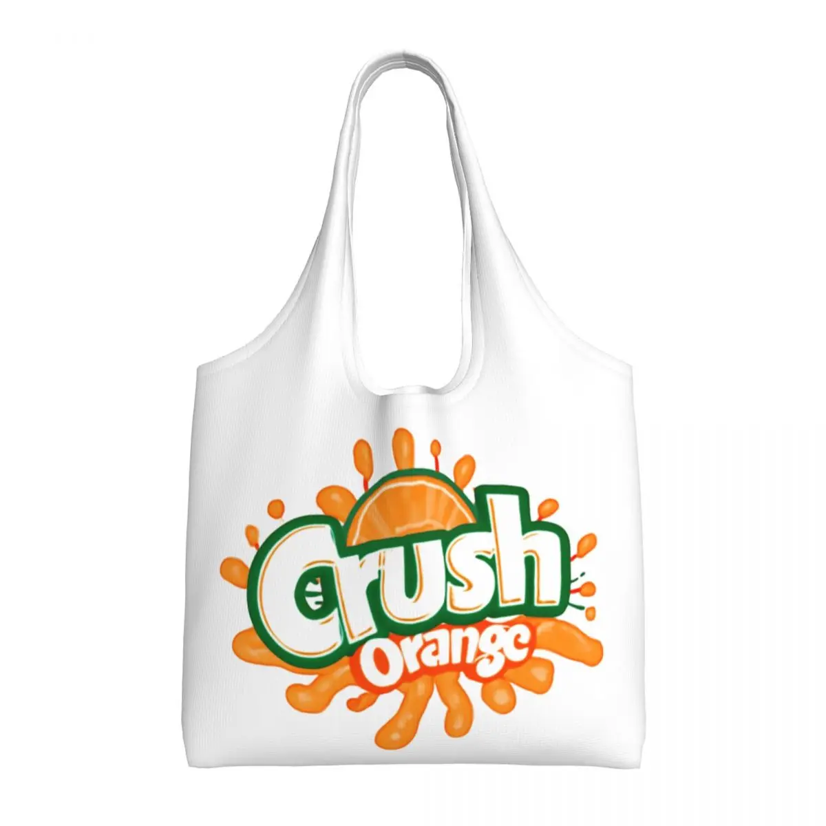 

Crush Orange Delight Large Capacity Canvas Tote Bag Single Shoulder Work Commute Bag For Women Eco-Friendly Shopping Bag