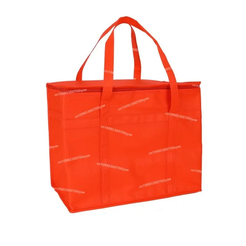 

Большая складная термоизоляционная сумка из нетканого материала с алюминиевой фольгой для доставки еды оптом