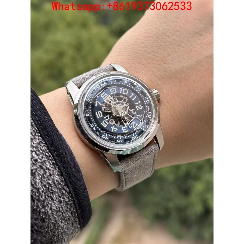 Customized New Big Retrograde Pointer Follow-up Mechanical Watch Men's Fashion