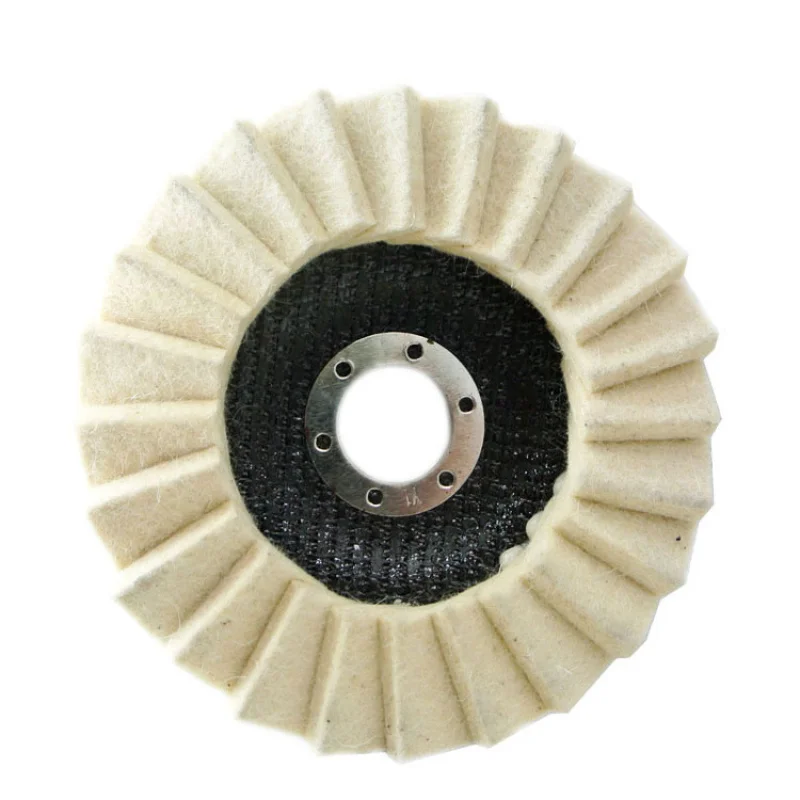 SATC 125mm premium wool felt abrasive flap Disc 5 inch wheel fiberglass backing metal polishing Sander