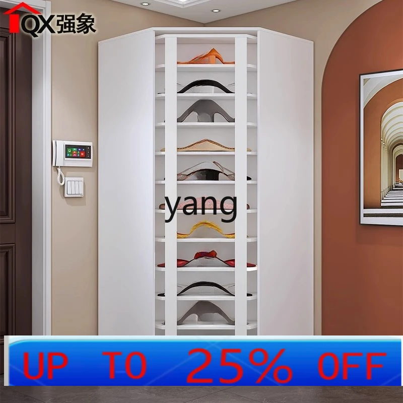 LHH  Home Rotary Shoe Cabinet Storage Artifact Space-saving Multifunctional Corner Cabinet