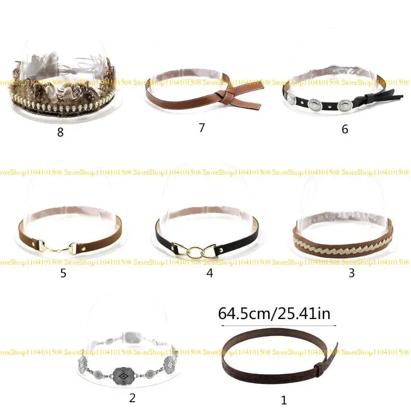 15yc Band Topi Kulit Untuk Pria Band Band Topi Barat Band Topi Barat Fedora Hat Bands Cowboy Hat Bands Straw Hat Bands