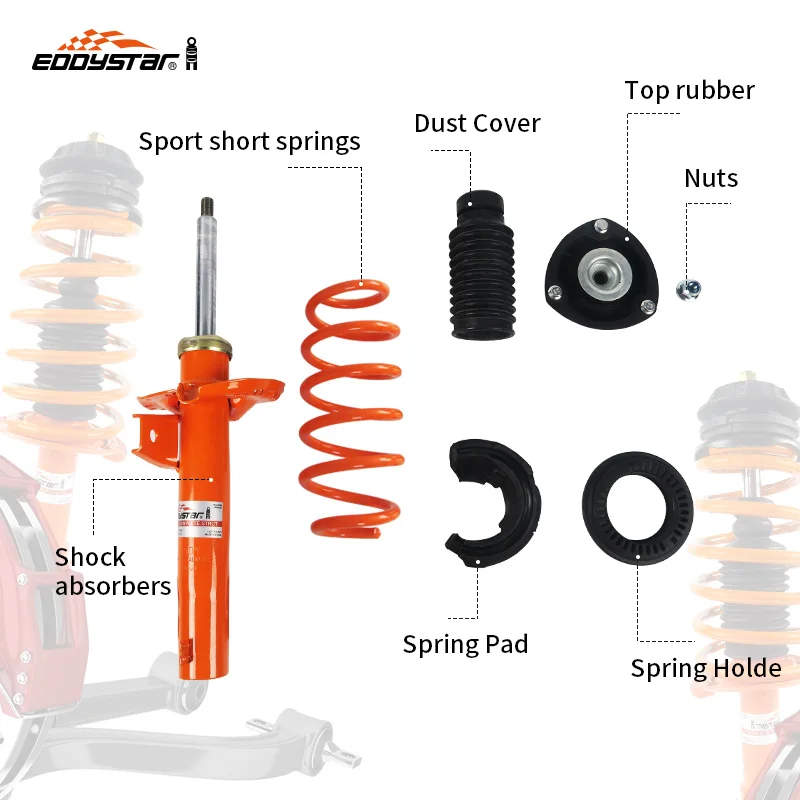 EDDYSTAR Manufacturer Supplier Custom Design Auto Replace parts coilover suspension shock absorb for car for Honda Jade