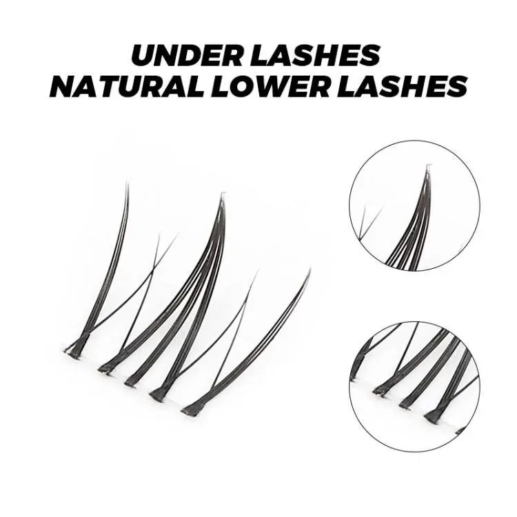 DINGSEN Unterwimpern 10 Reihen Einzelne Natürliche Lange Wimpern Make-up Kurze Untere Wimpern Segmentierte Untere Wimpernverlängerung – Detail 6