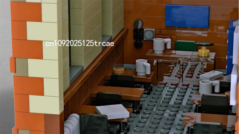 New City Hot Selling Street View Moc Modular Police Station Model Building Blocks Diy Creative Ideas Kids Toys Birthday Gift