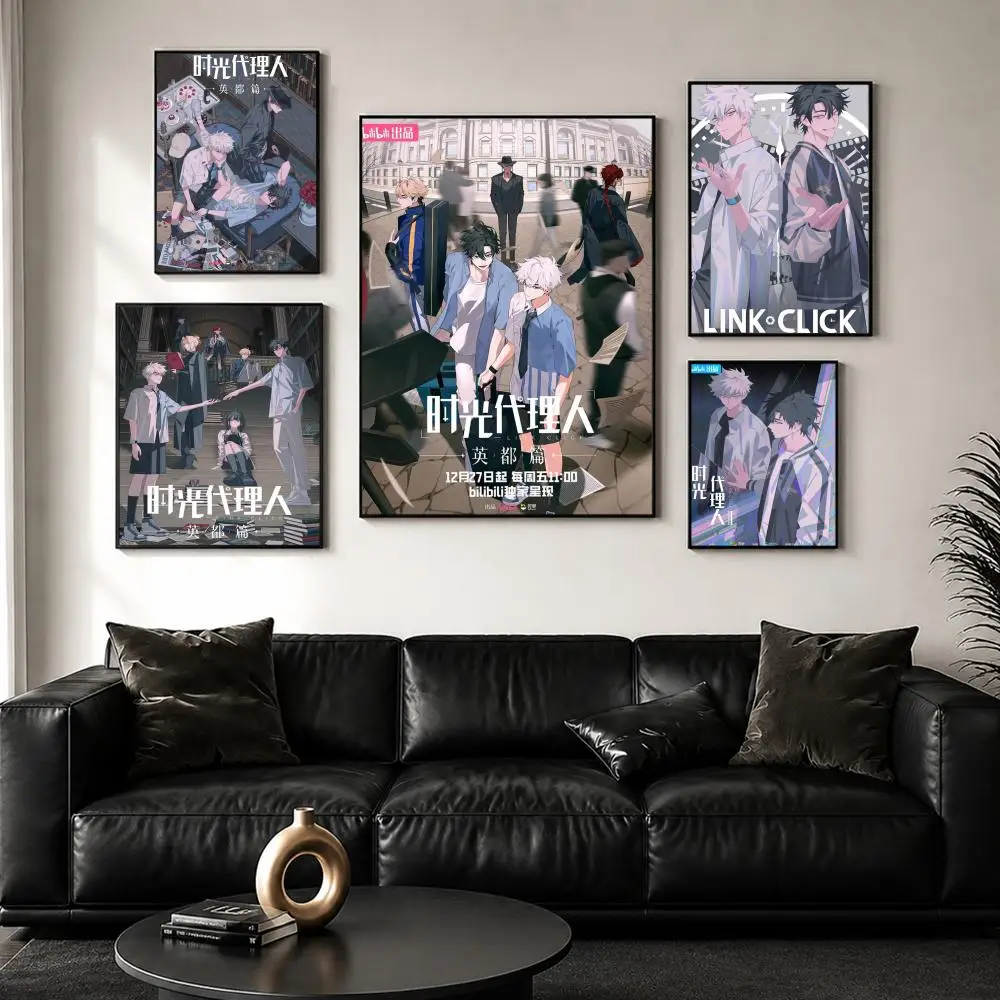 L-Link Click 2023 New Anime Poster Perfect Sticker Self Adhesive for Office Home Theater Wall Art Decor Fancy Gift