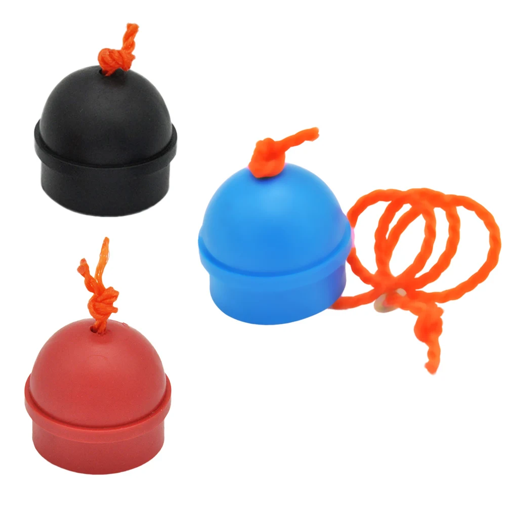 

3Pcs Billiards Pool Cue Retractable Chalk Holder Mix Color Rubber Snooker Accessory String Black Red Blue Pool Chalk Holder