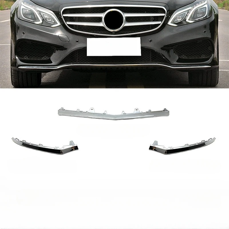 Lower Front Bumper Chrome Trim Molding for Mercedes-Benz W212 E200 E250 E300 E350 E400 E500 E500 2014-2016