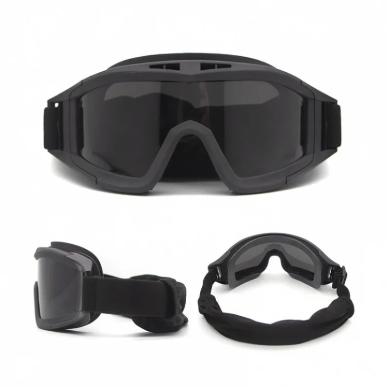 Russian Splav Style 6b47 Helmet Tactical Goggles with 3 Lenses Outdoor Sandproof Glasses