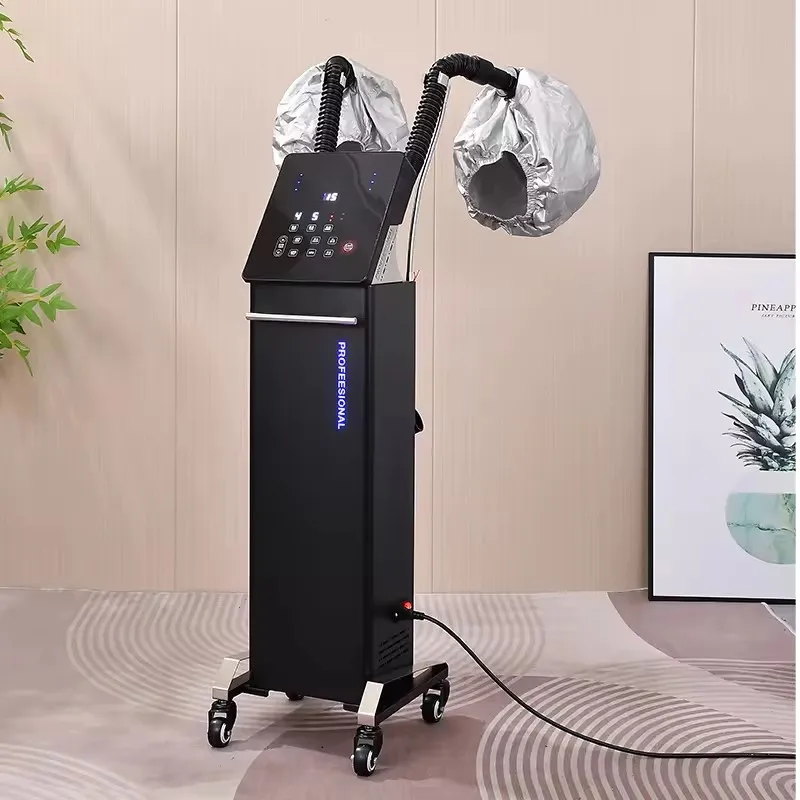 Professional Ozone Hair Steamer with 2 Caps Professional Micro Mist Hair Processor Machine for Hair Salon Scalp Care Repair
