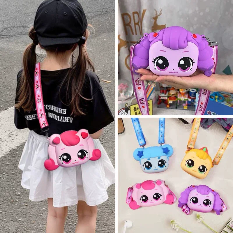 

New Hot Kawaii Crossbody Bag for Girls Cartoon Anime Silicone Coin Purse Teenies Ping Gift Catchiniping Hatchuping Design