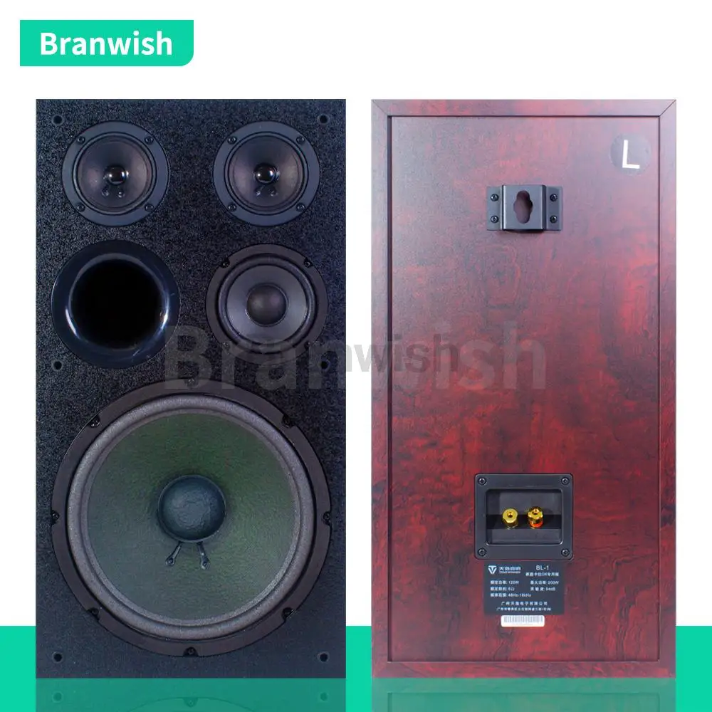 200W Household 10 Inch High Power Bookshelf Speaker Professional Karaoke Card Package Audio HiFi Fever Front Passive Speaker