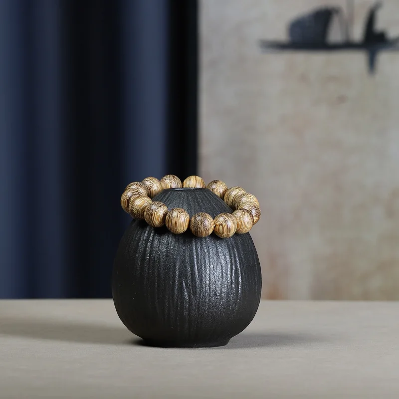 

Indonesian Agarwood Beaded Bracelets Single Loop Buddhist Prayer Beads Unisex Wrist Jewelry Gifts