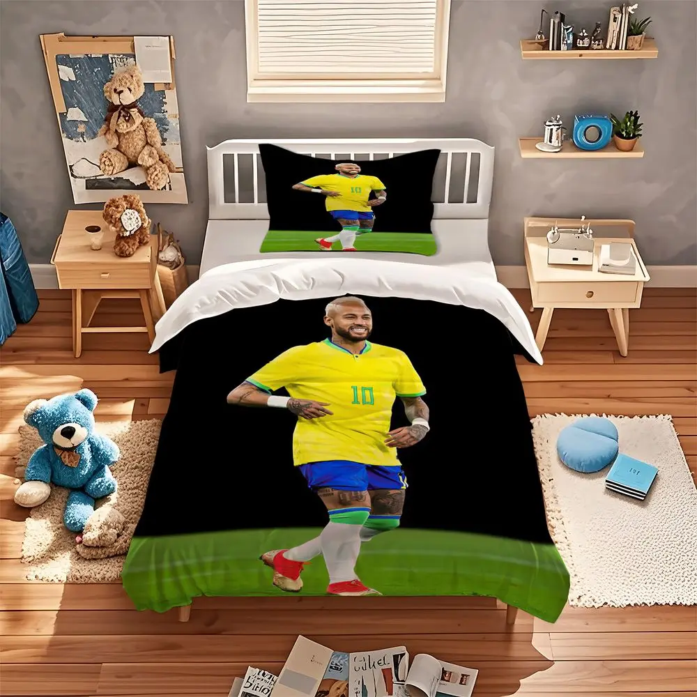 Blonde Athlete Yellow Jersey Print Duvet Cover Set Comforter Cover Bedding Set No Filler Sports Lover Leisure Room Bedding