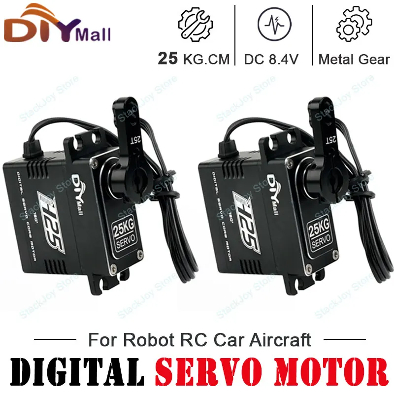 BLS-H25 25KG Brushless Digital Servo Full CNC Case Steel Gear 0.085s/60° High Torque for 1/8 1/10 RC Car Truck Robot Helicopter
