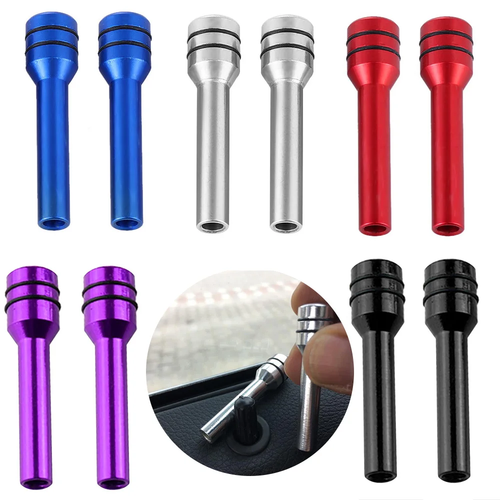 2PCS Auto Car Security Door Lock Pins Car Truck Interior Door Lock Knob Pull Pins for Volkswagen VW Polo Beetle MK2 MK3 CC