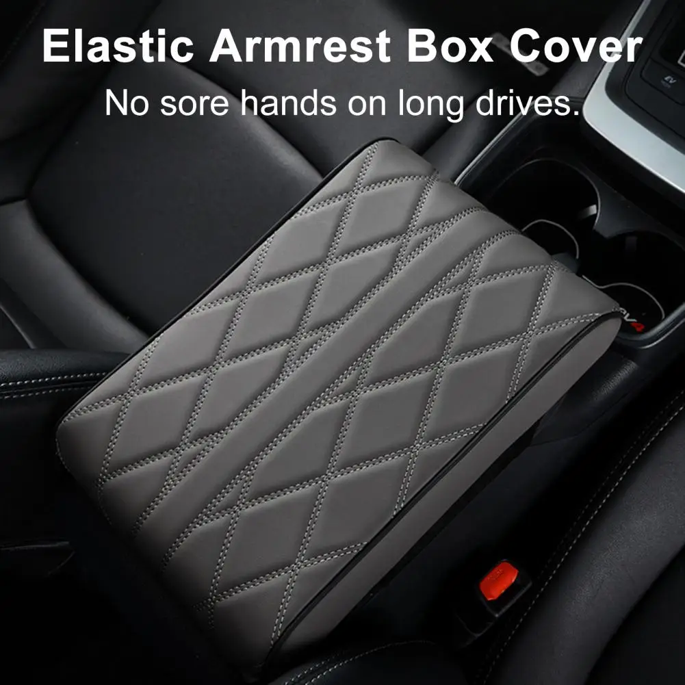 Car Armrest Protector Armrest Cushion for Car Soft Faux Leather Car Armrest Box Pad Comfortable Heightening Mat for Protective