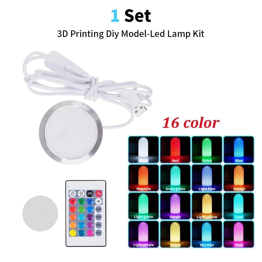 3D Printer DIY Model LED Lamp Kit 001 Voor Bambu Lab A1/A1mini/P1S/P1P/X1C USB Wit/Koud/Warm Licht Voor Bambu Lab LED Lamp Kit