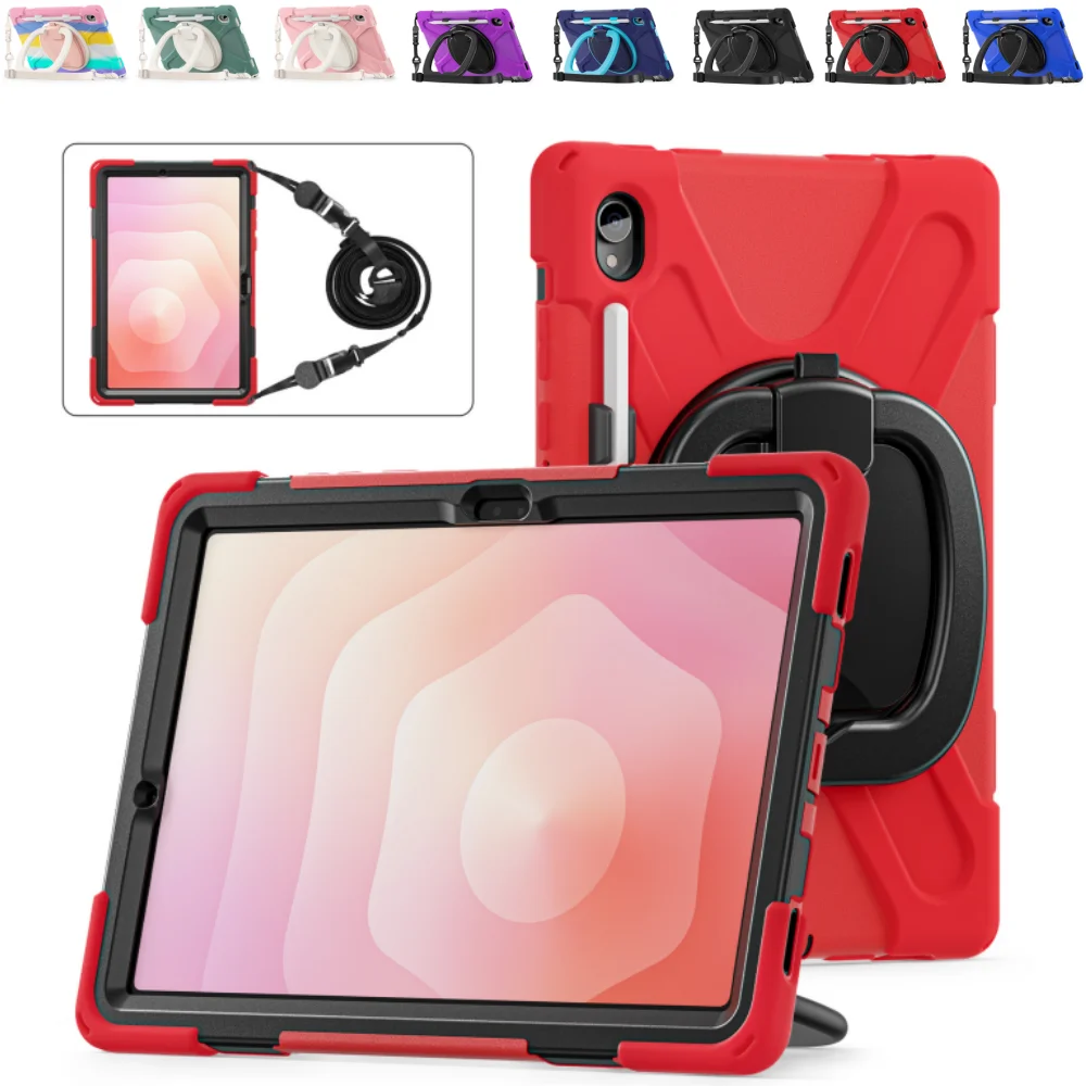 

Сверхмощный защитный чехол для Samsung Galaxy Tab S11 11-дюймовый SM-X730 SM-X736 SM-X736B 2025 10,9 дюйма, чехол для планшета с ремешками