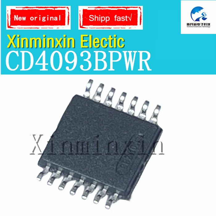 CD4093BPWR IC Chip, A fabricação é CM093B TSSOP-14, 100% original, Em estoque, 10pcs por lote, Novo