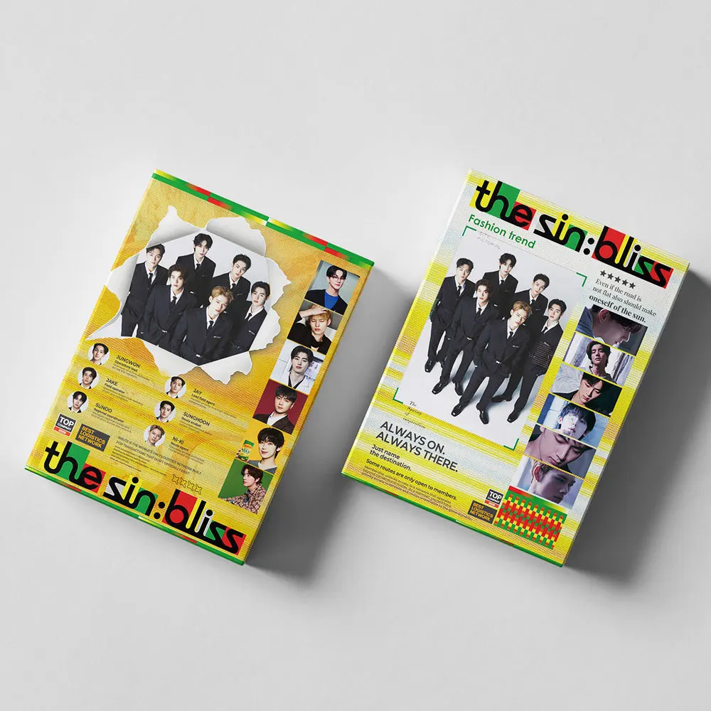55 K-pop boy group The 8TH MINI ALBUM The Sin Bliss support LOMO cards, fan collectible gift cards image 4