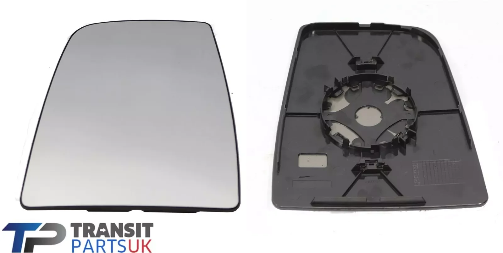 

FORD TRANSIT MK8 2014 ON LEFT PASSENGERS UPPER WING MIRROR GLASS + BACK PLATE