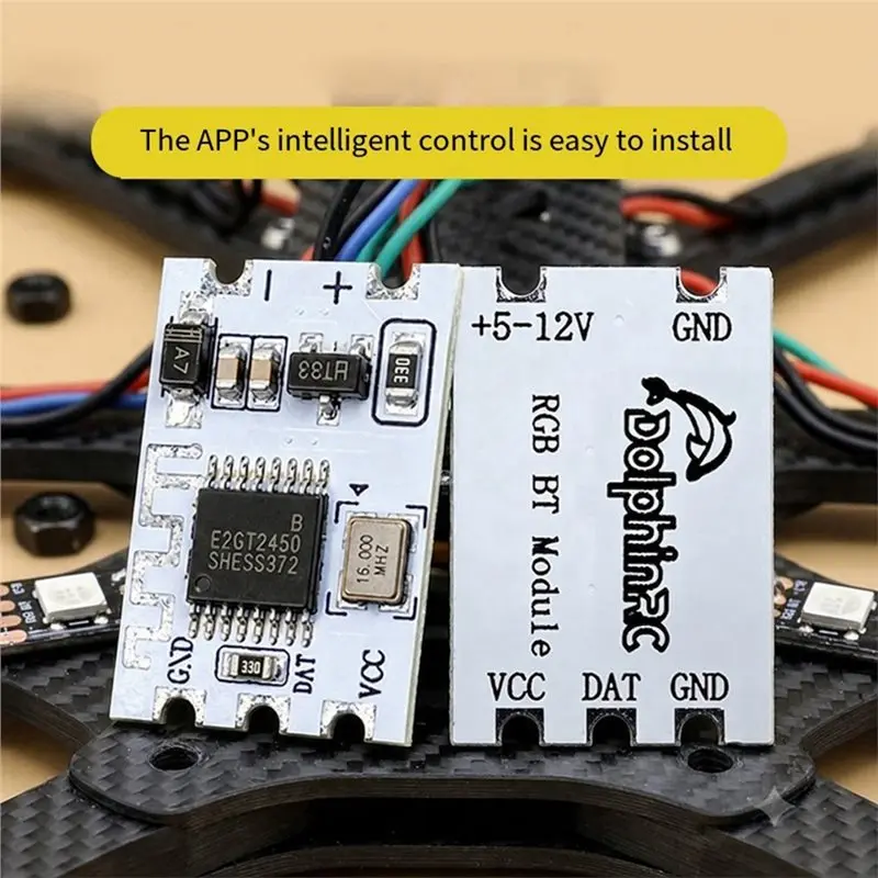 ABAE-RGB LED Strip Light 5-12V Bluetooth Control Module Multi-Color Ambient Lighting Via Mobile App W/LED Light Strip