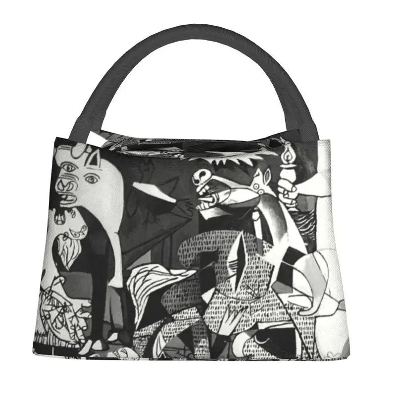 Pablo Picasso Guernica Resuable Lunch Box Women Waterproof Artwork Thermal Cooler Food Insulated Lunch Bag Shoulder Bag