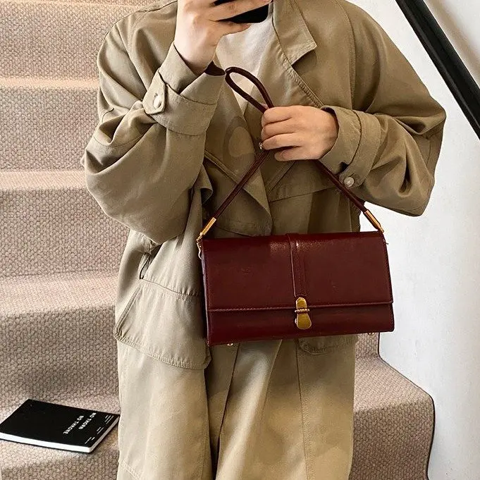 Vintage Luxury Diaper Bag Women Crossbody Bag High-End Designer Handbag Minimalist Elegant Large Capacity Leather Tote Bag