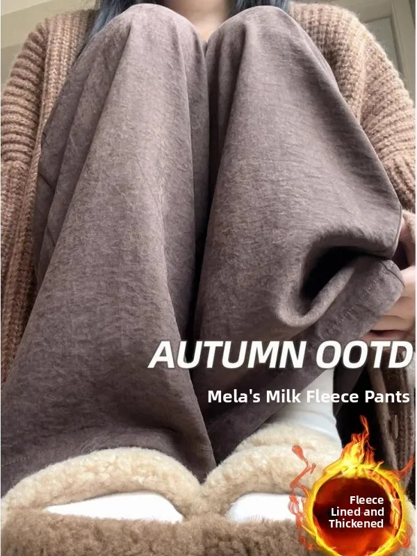 

Мужские брюки больших размеров на флисовой подкладке, повседневные, широкие, осенне-зимние, с высокой талией, прямые, не мнущиеся, теплые