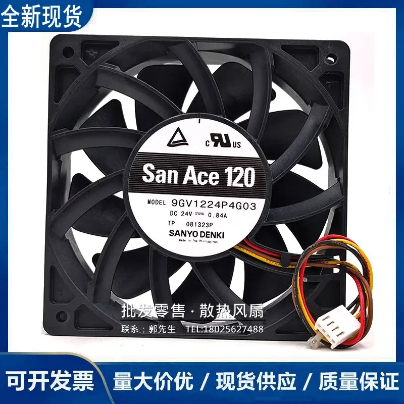 

Ltsf For SANYO DENKI 9GV1224P4G03 DC 24V 0.84A 120x120x25mm 4-Wire Server Cooling Fan 12cm