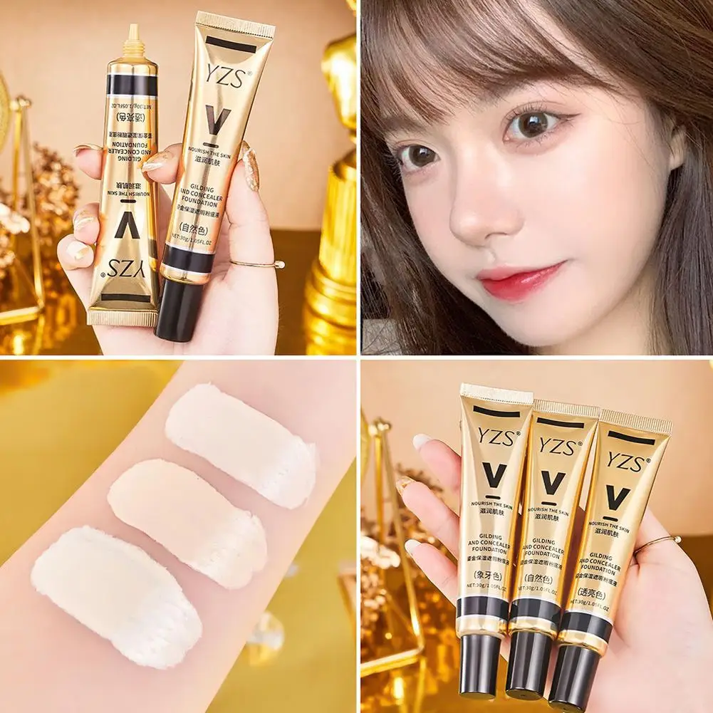 BB Cream Brighten Even Skin Tone Liquid Foundation Moisturizing Hydrating Concealer Cover Blemishes Concel Pores Makeup Base