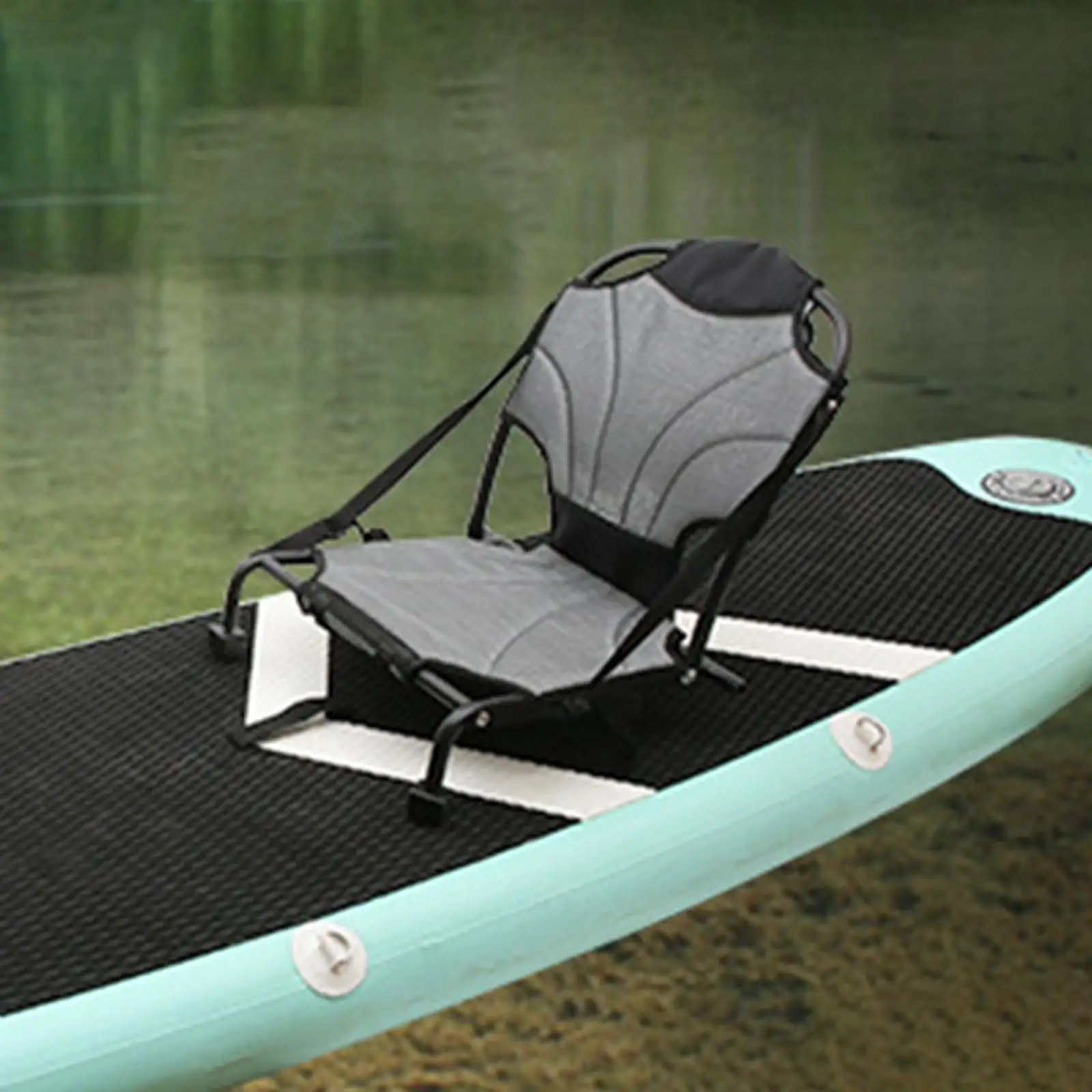 

Folding Kayak Seat with Back Support Comfortable Foldable Adult Folding Boat Seat Adjustable Fishing Seat for Travel Rafting