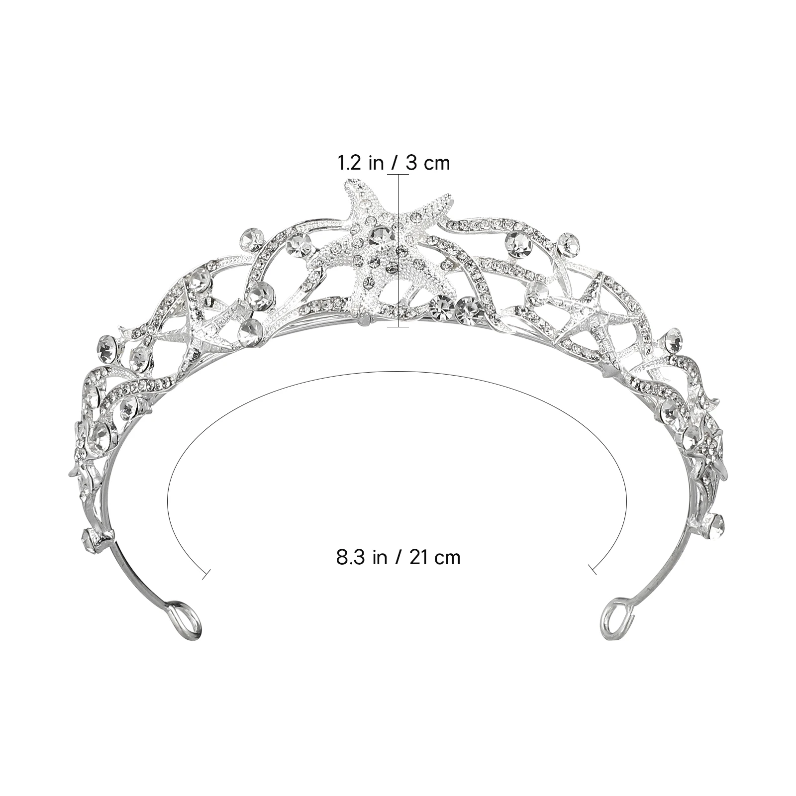 

Crown Headpiece Women Bridal Hair Accessories Wedding Tiara Rhinestones Stars Crown Headdress Fine Elegant Fashion