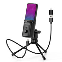 FDUCE Condenser USB Gaming Mic Desktop Professional Recording Studio Microphone With Tripod For Computer Laptop