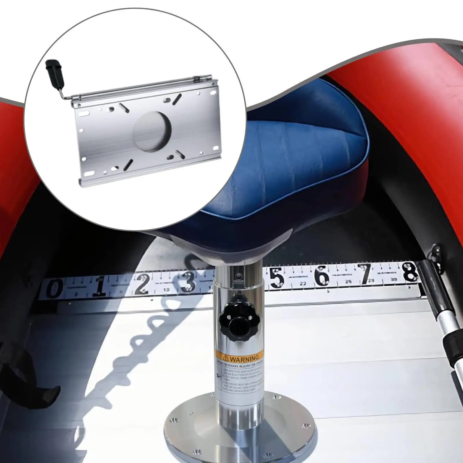 Boat Seat Mount Plate Sturdy Adjustable Marine Bracket Anti Corrosions High Performance Accessory for Watercraft