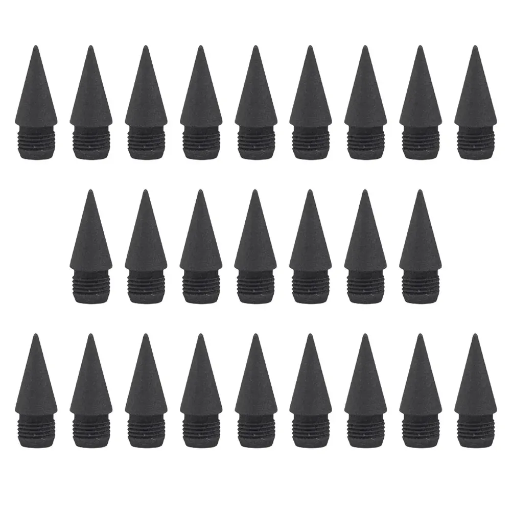 

25 шт., стержни для наконечников карандашей, безчернильные наконечники для письма, эскизы, каллиграфии, студенческие принадлежности, вечные наконечники, портативные, бесконечные