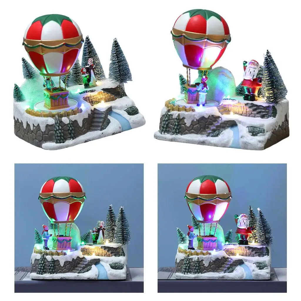 

Основание для рождественских украшений, вращающийся домашний воздушный шар, светящаяся сцена, мечтательный коттедж, страна чудес, маленький для дома, рождественские дети