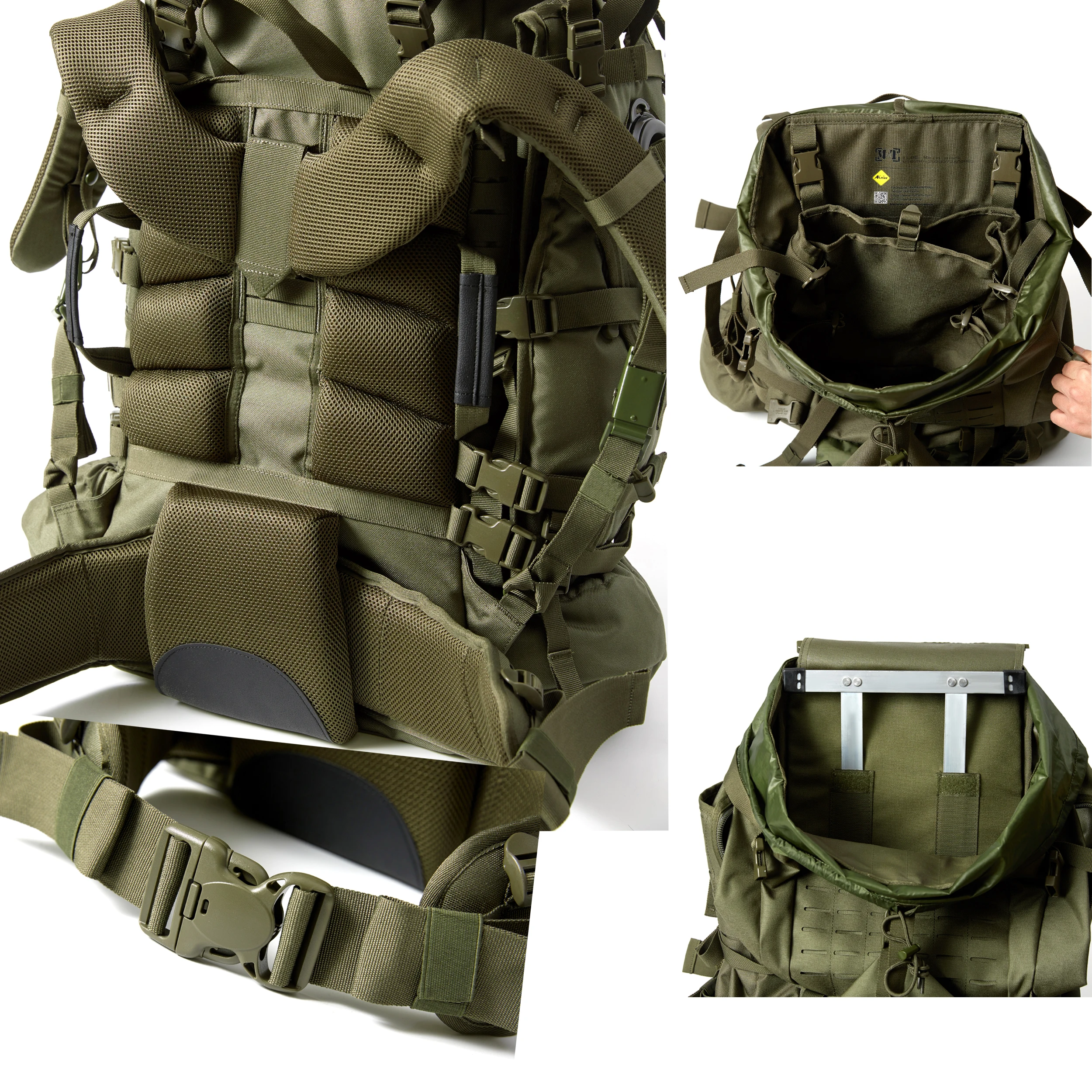 Imagem -06 - Mochila do Exército de Grande Capacidade Mochila Tática Múltipla Olive Outdoor Camping Bags Molle Caça Racksack 100l