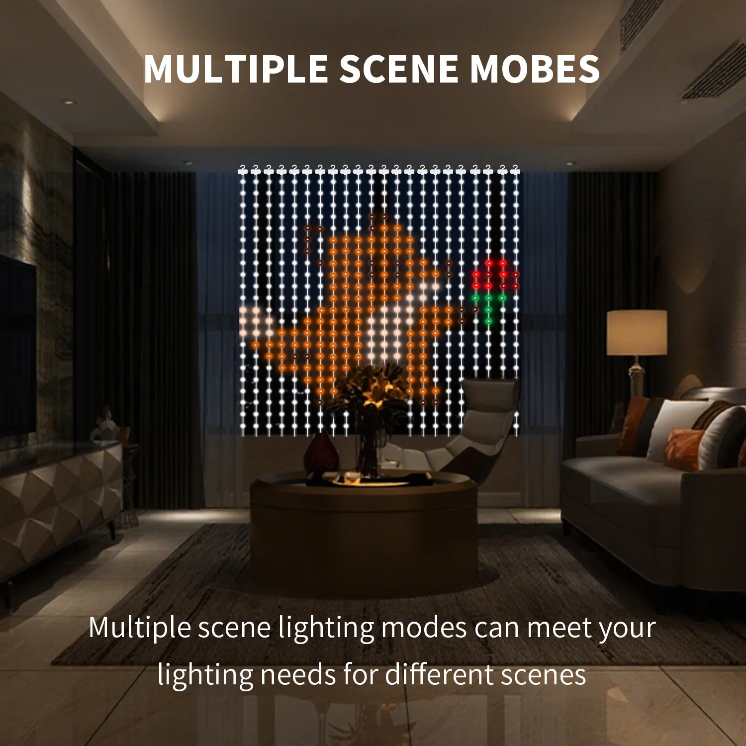 

Светодиодная гирлянда с управлением через приложение - 400 светодиодов, питание от USB, синхронизация с музыкой, RGB-подсветка, умные светильники для штор своими руками |