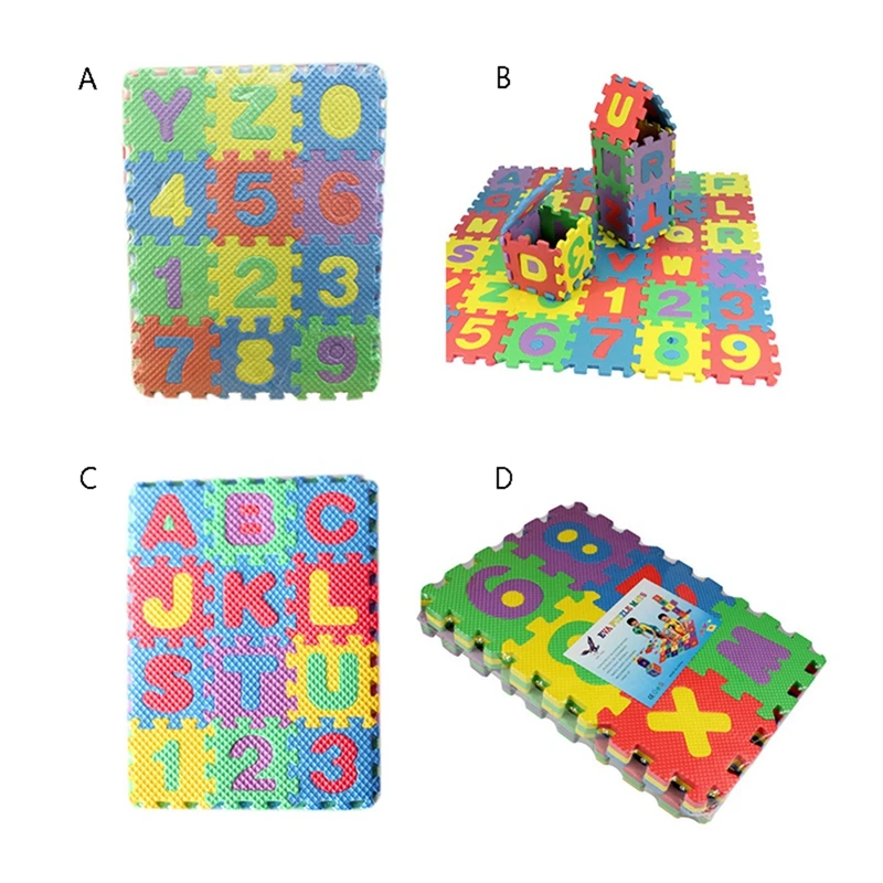 Baby Alphanumeric Foam Puzzle Floor Mat Together Baby Educational Toys Gift Safe And Durable Children\'S Photography Accessories