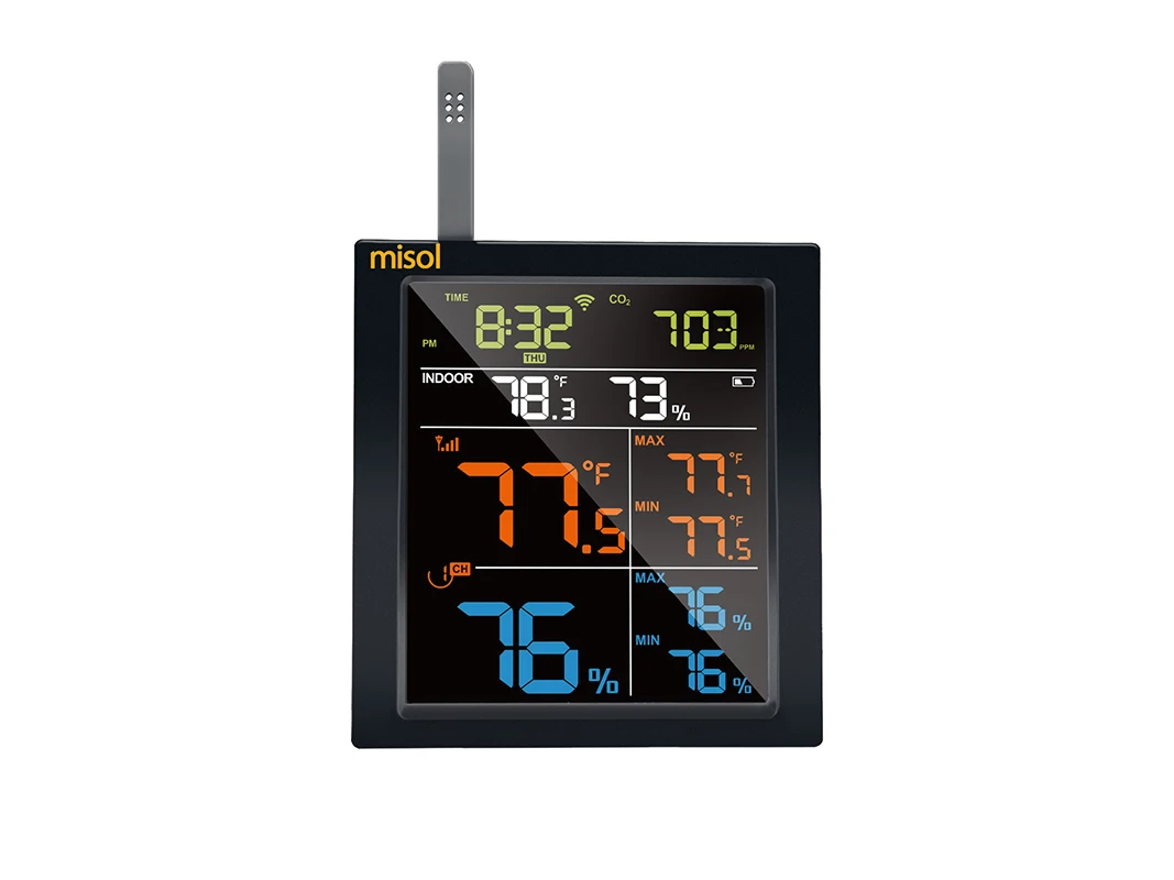 MISOL/ WN1821 temperature humidity CO2, carbon dioxide detection weather station