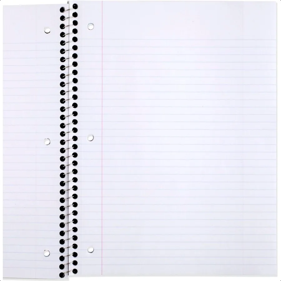 Quaderno a spirale Confezione da 6 1 soggetto College Carta a righe 71 2 x 101 2 70 fogli per quaderno Colori vivaci assortiti 830050ECM