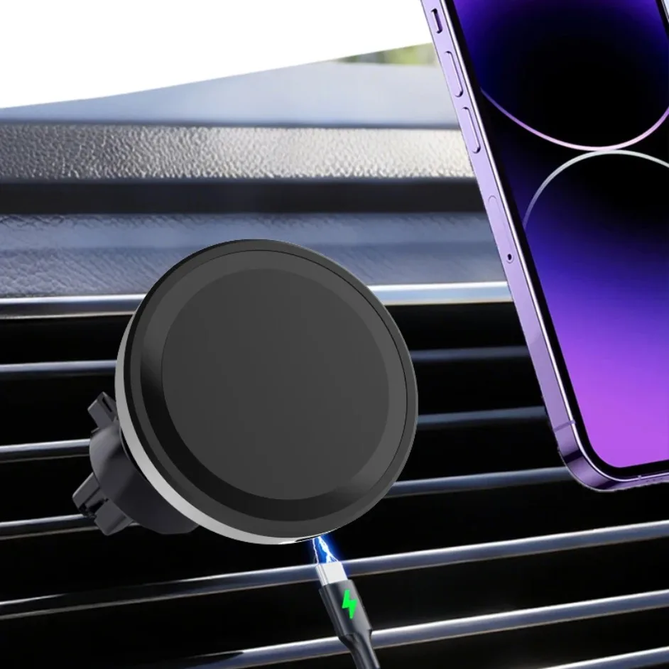 30W Air Vent Clip Phone Holder Stable Grip Wireless Car Charger For MagSafe iPhone 13-17 Pro Max & Fast Charging Stand